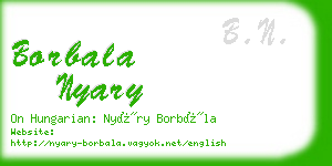 borbala nyary business card